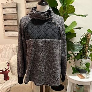 Quilted Sherpa Pullover